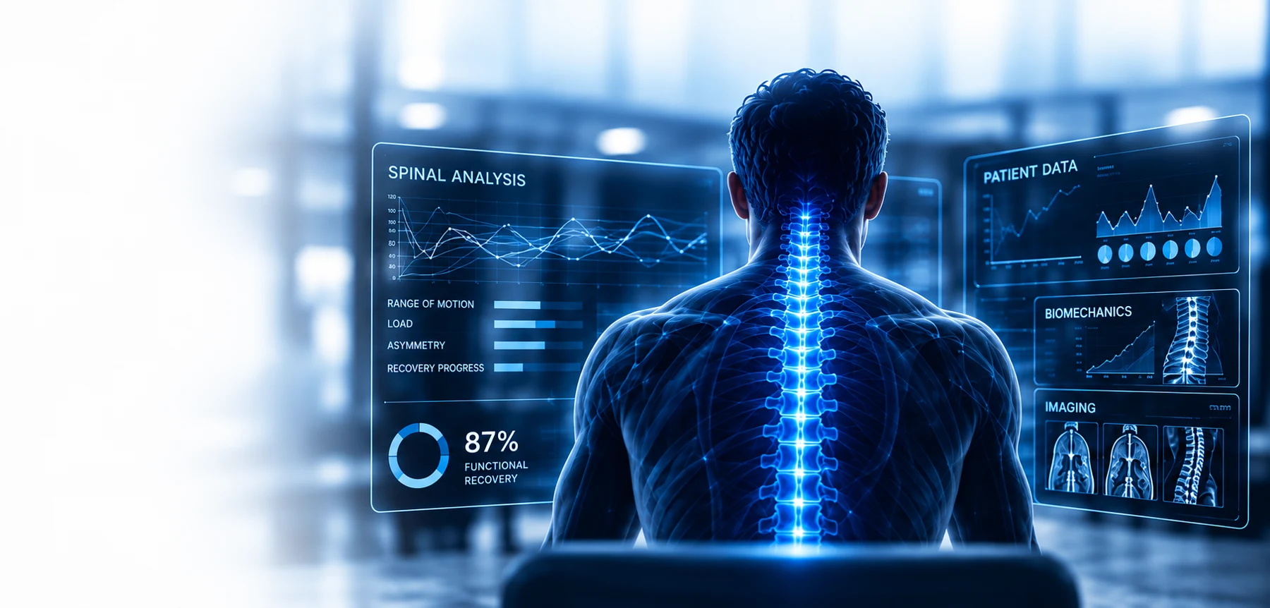 Client-supplied illustration of spinal biomechanics and diagnostic analysis